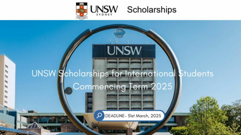 Bourses d’études de l’UNSW pour les étudiants internationaux à partir du trimestre 2025