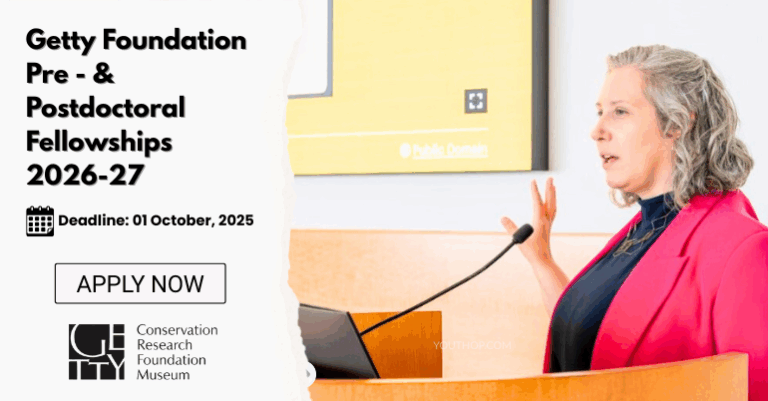 Bourses pré- et postdoctorales de la Fondation Getty 2026-27