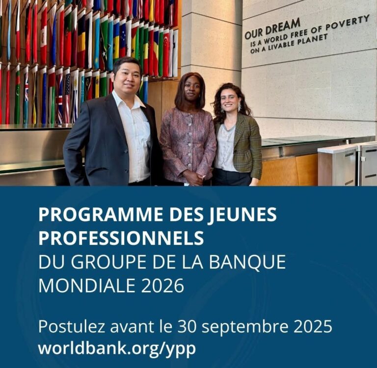 Programme des jeunes professionnels du Groupe de la Banque mondiale (YPP)