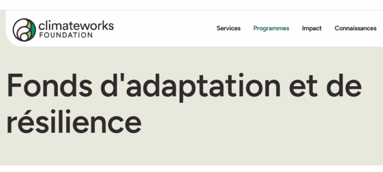Fonds d&rsquo;adaptation et de résilience