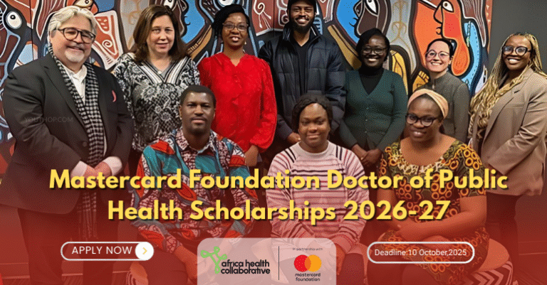Bourses d’études de doctorat en santé publique de la Fondation Mastercard 2026-2027