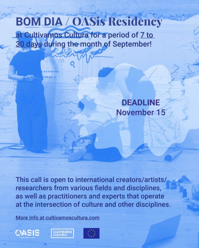 Résidence Bom Dia / OASis — Appel pour 2026 !