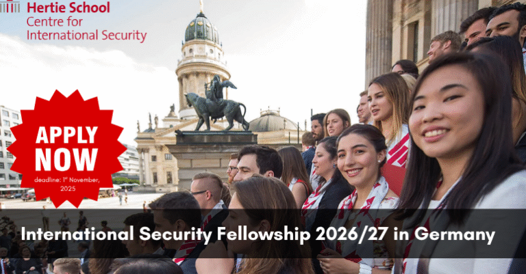 Bourse de sécurité internationale à la Hertie School 2026/27 en Allemagne
