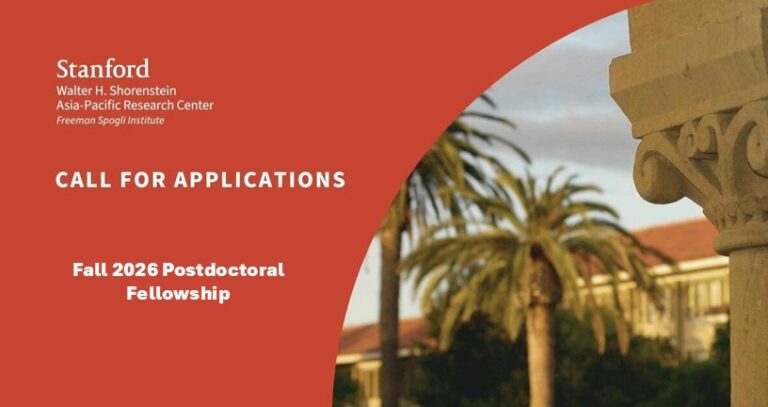 Bourse postdoctorale Stanford Next Asia Policy Lab (SNAPL) 2026-2028