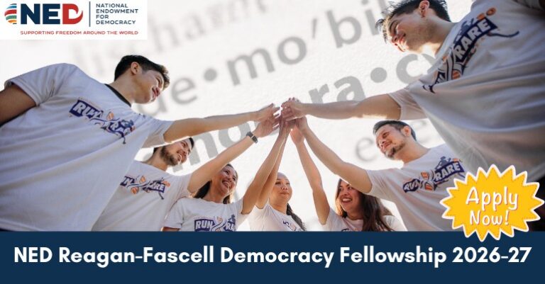 Bourse NED Reagan-Fascell pour la démocratie 2026-27