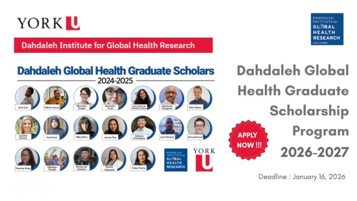 Programme de bourses d’études supérieures Dahdaleh Global Health 2026