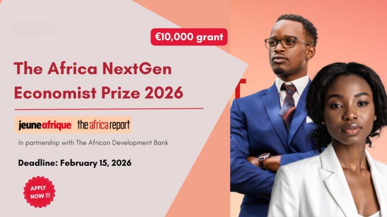 Prix Africa Next Gen Economist 2026