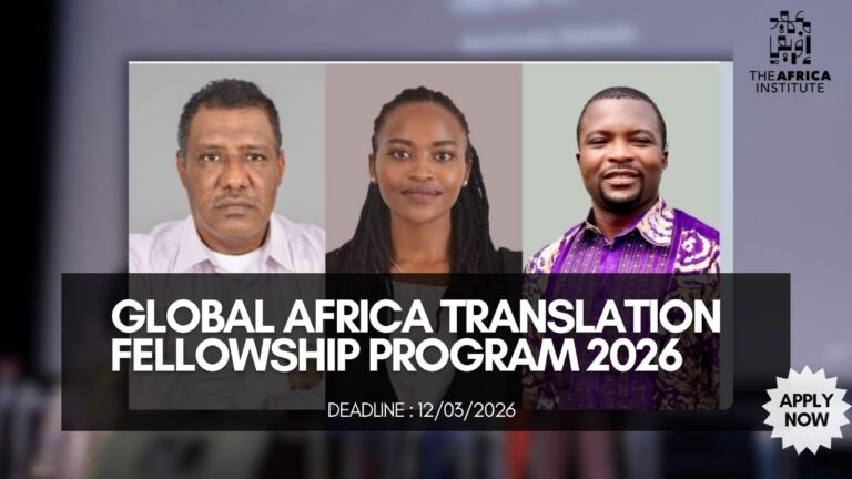 Programme de bourses de traduction de Global Africa 2026