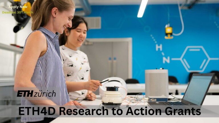Subventions ETH Zurich ETH4D Research to Action 2026
