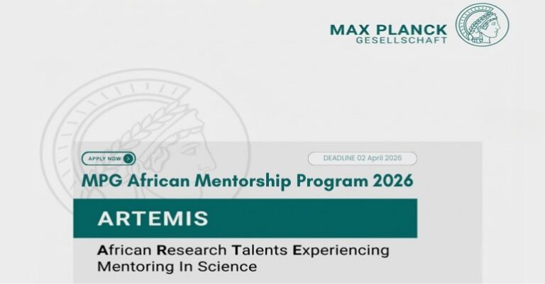 Programme de mentorat africain MPG ARTEMIS – 2026