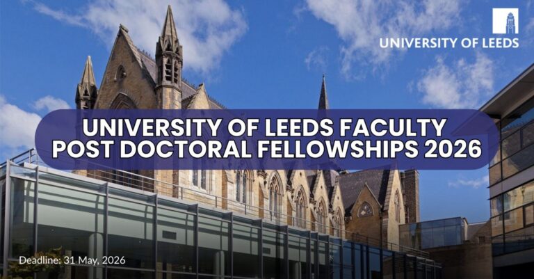 Bourses postdoctorales pour le corps professoral de l’Université de Leeds 2026