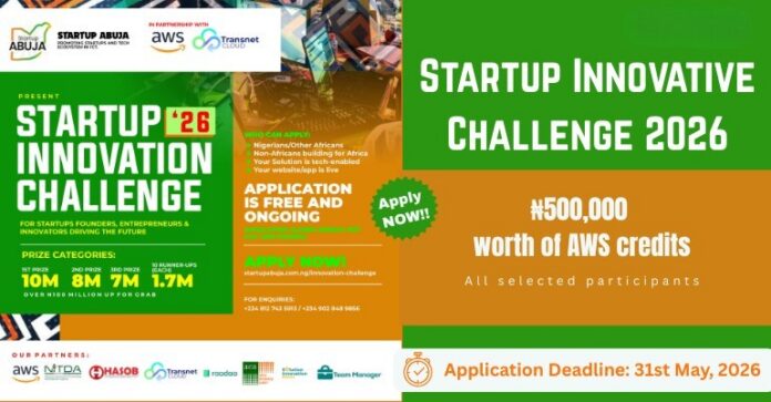 Défi d’innovation startup 2026 par Startup Abuja
