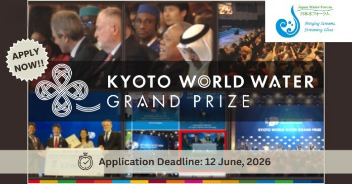 Grand Prix mondial de l’eau de Kyoto 2027 décerné par le Japan Water Forum