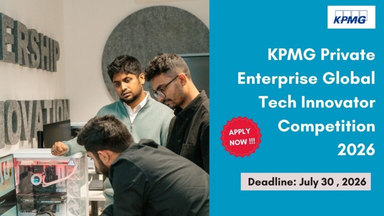 Concours mondial d’innovateurs technologiques pour les entreprises privées KPMG 2026
