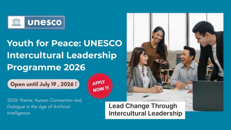 Jeunesse pour la Paix : Programme de leadership interculturel de l’UNESCO 2026