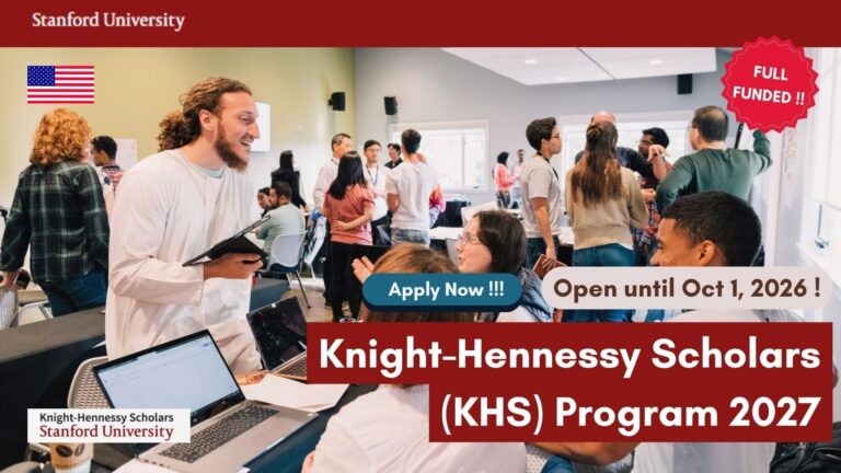 Programme des boursiers Knight-Hennessy (KHS) 2027 à l’Université Stanford, États-Unis