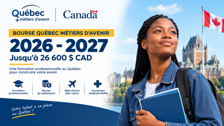 Bourse Québec Métiers d’avenir 2026-2027