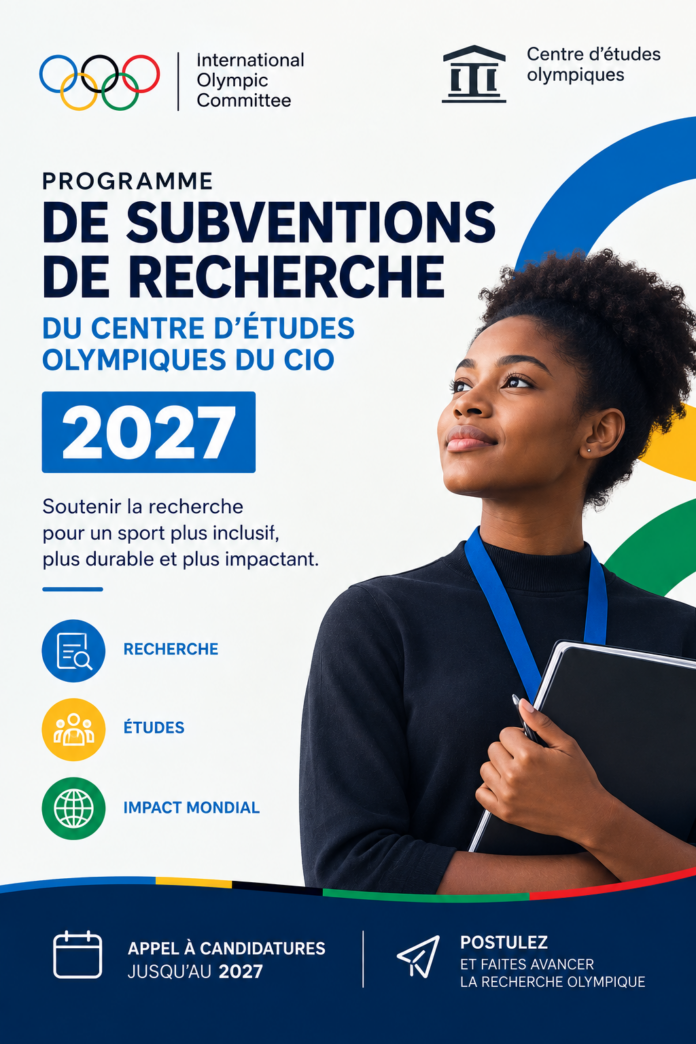 Programme de subventions de recherche du Centre d’études olympiques du CIO 2027