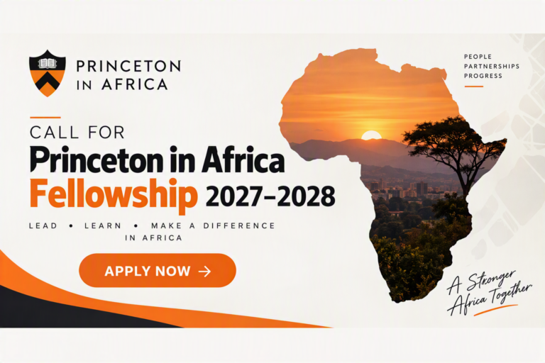 Appel à la bourse Princeton in Africa 2027-2028