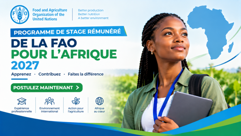 Programme de stages de la FAO pour l’Afrique 2027